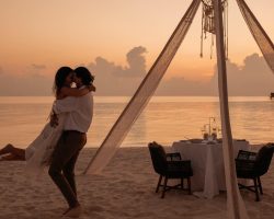 Sunset dancing on the beach